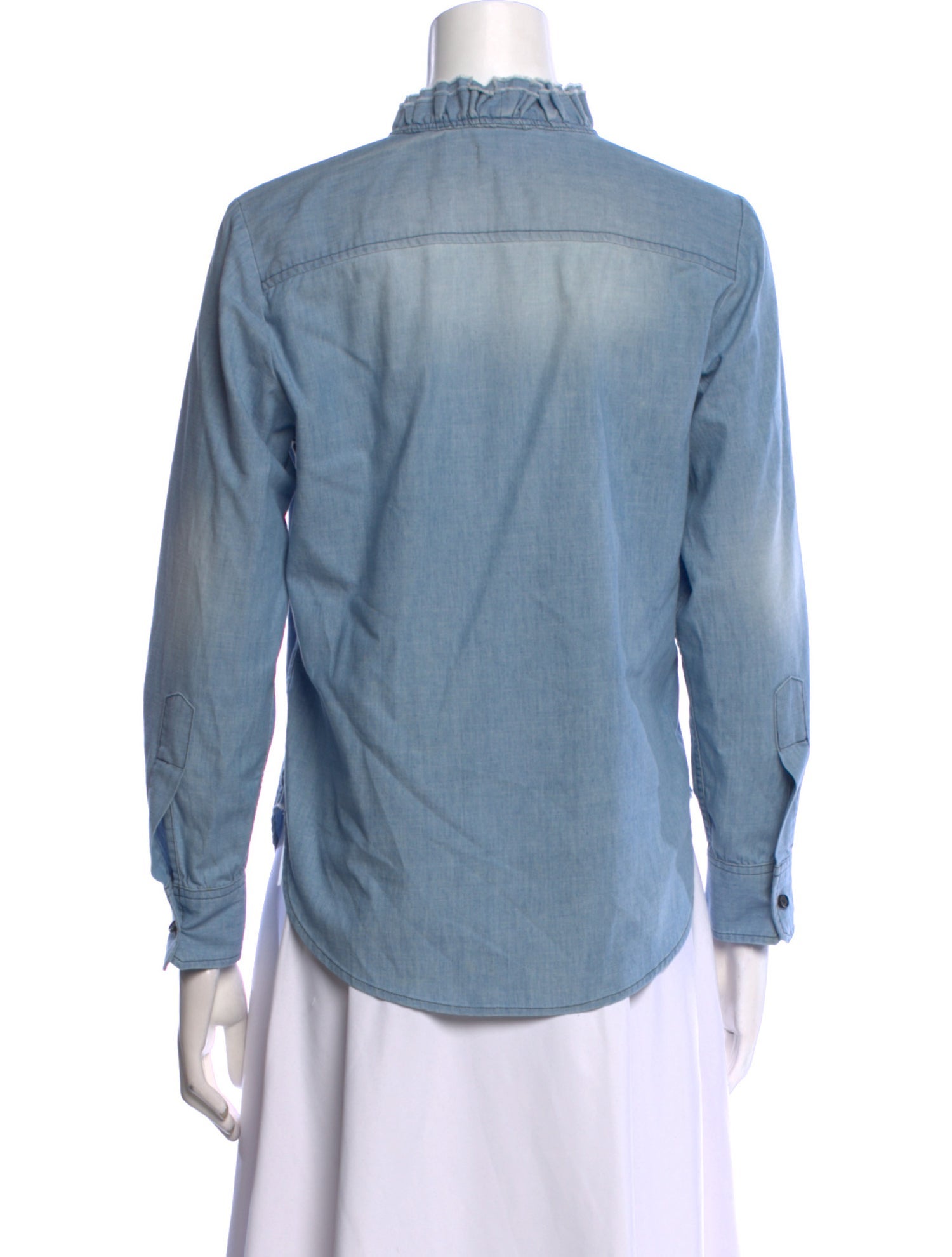 Isabel Marant V-Neck Long Sleeve Button-Up Top